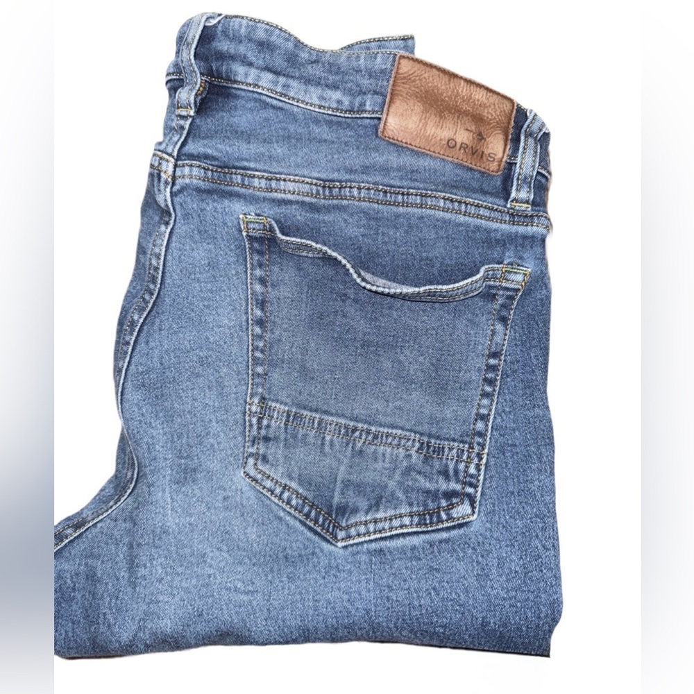 Men's Orvis 1856 Five Pocket Jeans - 34x30 - Medium Wash Straight Leg